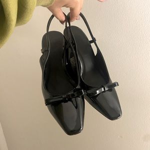 Sling-back Kitten Heels